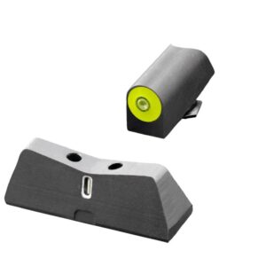 XS Sight DXT2 Big Dot Sight for Colt 1911 & others  all barrel lengths LPA Cut - Yellow