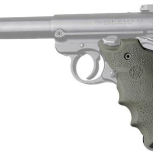 HOGUE GRIPS RUGER MKIV RUBBER - GRIP W/ FINGER GROOVES OD GRN