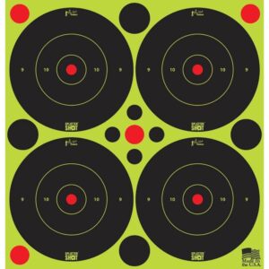 Pro-Shot 3" SplatterShot Green Bullseye Targets Peel and Stick with Pasters 48/ct