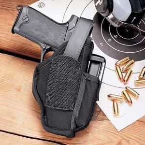 Uncle Mike's Ambidextrous Hip Holsters 3-4" Brl Med & Lg Dbl action Rev.
