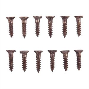 4X1/2'' STEEL FLAT HEAD WOOD SCREWS BLUED 12 PACK