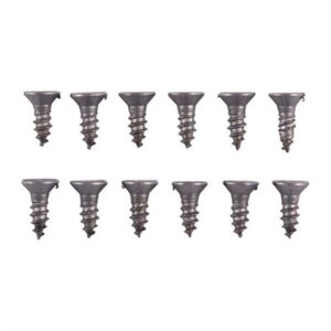 8X1/2'' STEEL FLAT HEAD WOOD SCREWS BLUED 12 PACK