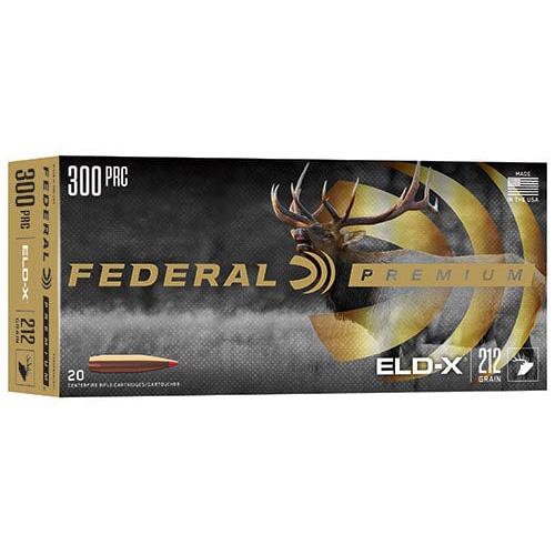 Federal Premium ELD-X Rifle Ammunition 300 PRC 212gr PT 2860 fps 20/ct