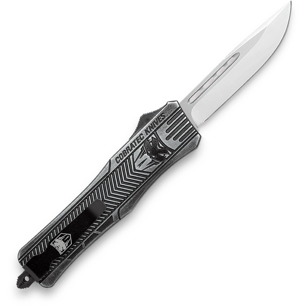 CobraTec Medium CTK-1 OTF Knife Dual Action OTF Blade Stonewash - Image 3