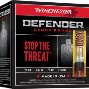 WINCHESTER DEFENDER 20GA 2.75" - 7/8OZ #2 25RD 10BX/CS