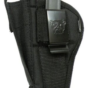 BULLDOG EXTREME SIDE HOLSTER - BLACK W/MAG POUCH 2-4"BBL AUTO
