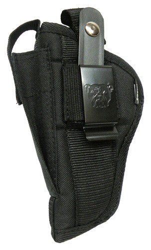 BULLDOG EXTREME SIDE HOLSTER - BLACK W/MAG POUCH 2-4"BBL AUTO