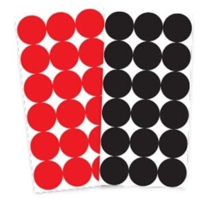 SPLATTER SHOT TARGET REPAIR - PASTERS 1" RED/BLACK 432CT
