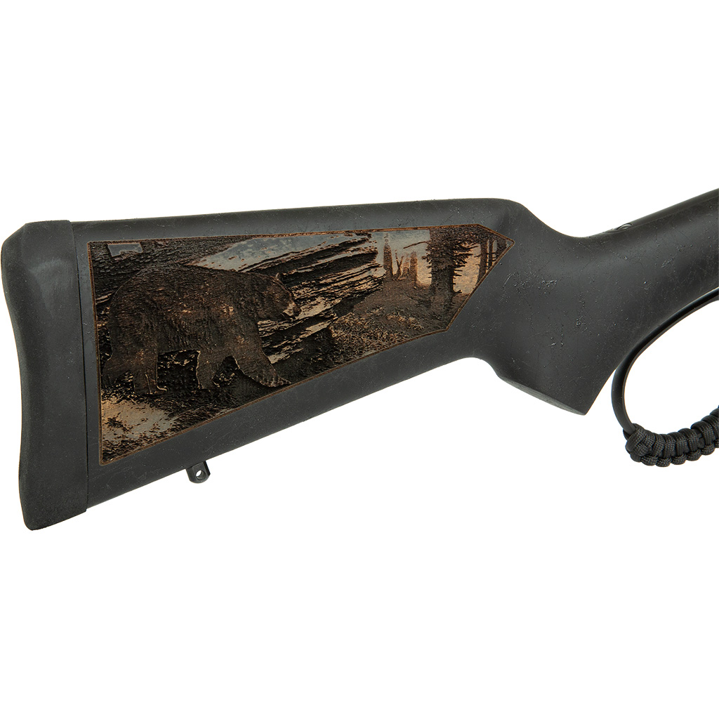 Rossi R95 Black Bear Edition Lever Action Rifle 30-30 Win. 16.5 in Triple Black w/Engraved Stk 5rd - Image 2