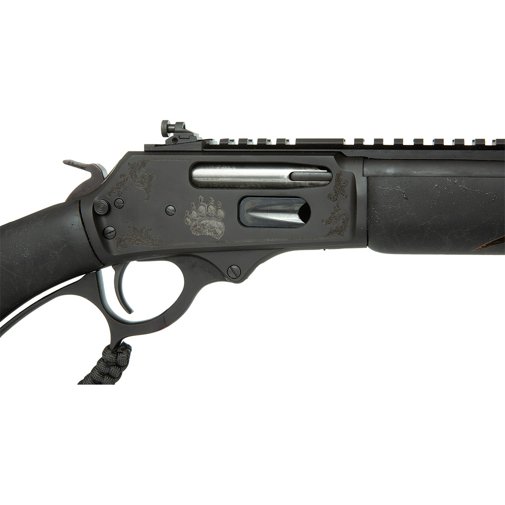 Rossi R95 Black Bear Edition Lever Action Rifle 30-30 Win. 16.5 in Triple Black w/Engraved Stk 5rd - Image 4