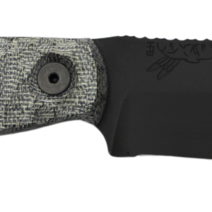 HALF FACE BLADES CROW SCALPER 4" BLADE, 8.3"OA, S45VN STEEL, ARMORY BLK, GRAY MICARTA GRIP