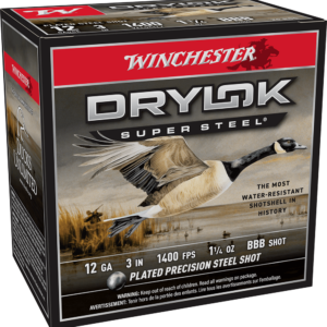 WINCHESTER DRYLOK SUPER STEEL 12 GA 3" BBB  1-1/4 OZ 25 RD/BX 10 BX/CS