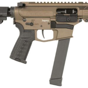 CMMG PISTOL, BANSHEE, FIXED EJECTOR, 9MM, 5", MIDNIGHT BRONZE W/ADJ RIP BRACE