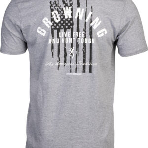 BROWNING SS T-SHIRT HUNT TOUGH - HEATHER GRAY LARGE