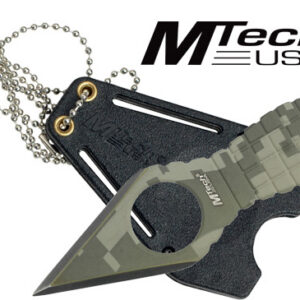MC MTECH 2.25" SPEAR POINT - NECK KNIFE W/SHEATH STONEWASH