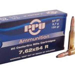 PPU 7.62X54R 150GR SP BT 20RD BOX 10 BOXES PER CASE