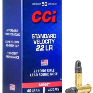 CCI 22 LR STANDARD VELOCITY  40GR LRN 50 RD/BX 100 BX/CS