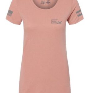 GLOCK LADIES "GLOCK GIRL FLAG - TEE" SHORT SLEEVE MED PINK