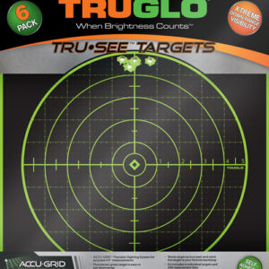 TRUGLO TRU-SEE REACTIVE TARGET - 100 YARD 12"X12" 6-PACK