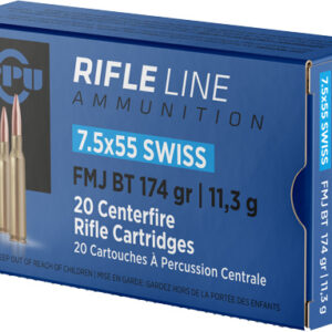 PPU 7.5X55 SWISS 174GR FMJ - 20RD 10BX/CS